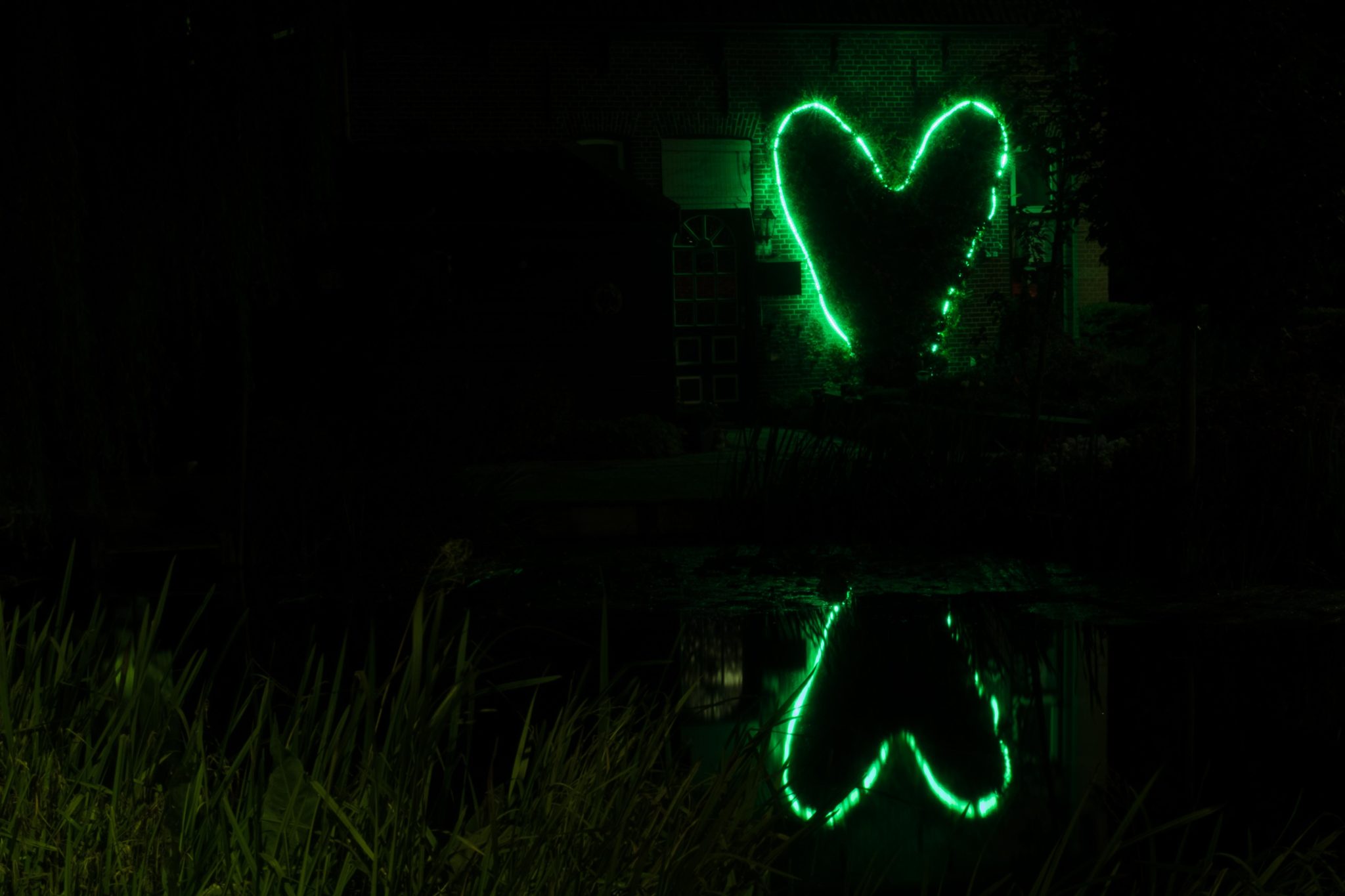 groen hart weerspiegeling
